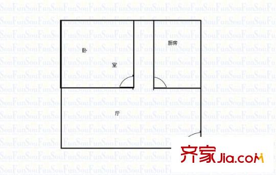 宏景名廈戶型圖2室1廳 戶型圖 2室1廳1衛(wèi)1廚