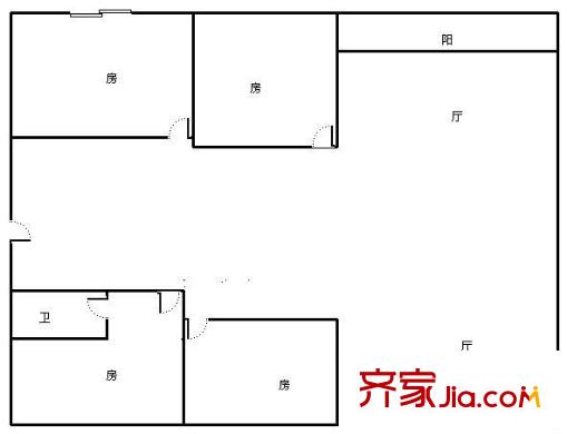 同升湖山莊戶型圖4室2廳2衛(wèi)1廚  戶型圖 4室2廳2衛(wèi)1廚
