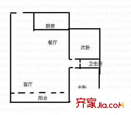 桂花公寓戶型圖2室2廳1衛(wèi)1廚  戶型圖 2室2廳1衛(wèi)1廚
