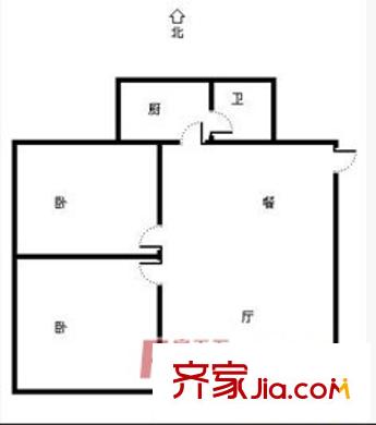 阿彌嶺社區(qū)戶型圖2室2廳 戶型圖 2室2廳1衛(wèi)1廚