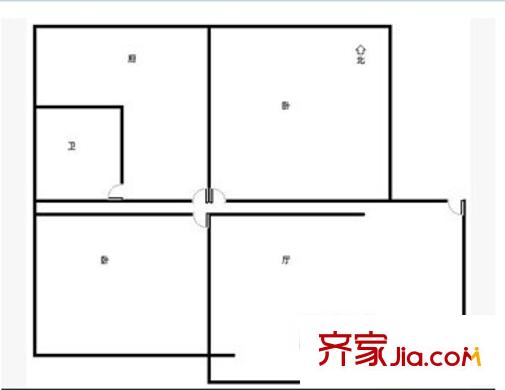 阿彌嶺社區(qū)戶型圖2室1廳 戶型圖 2室1廳1衛(wèi)1廚