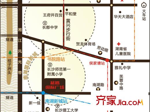 藍(lán)灣國際廣場(chǎng)交通圖