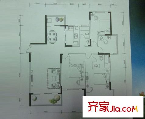 凱樂湘園二期戶型圖2室2廳 戶型圖 4室2廳2衛(wèi)