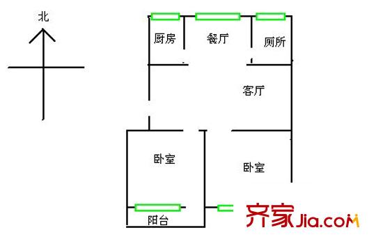 赤崗小區(qū)戶型圖3室1廳1衛(wèi)1廚 戶型圖 3室1廳1衛(wèi)1廚