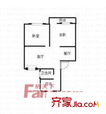 龍吉灣戶型圖2室2廳 戶型圖 2室2廳1衛(wèi)1廚