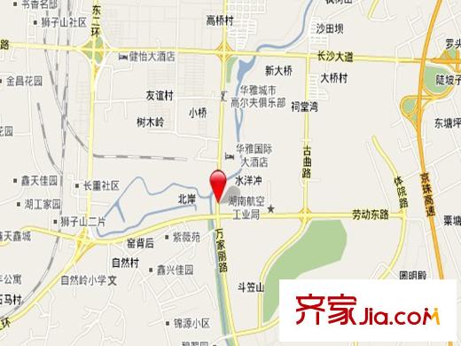 長沙南苑小區(qū)交通圖