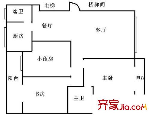 長沙南苑小區(qū)戶型圖3室2廳2衛(wèi)1廚 戶型圖 3室2廳2衛(wèi)1廚
