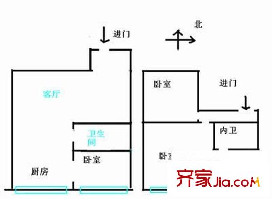宏景名廈戶型圖3室2廳2衛(wèi)1廚  戶型圖 3室2廳2衛(wèi)1廚