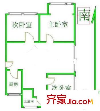三重星都心戶型圖3室2廳 戶型圖 3室2廳1衛(wèi)1廚