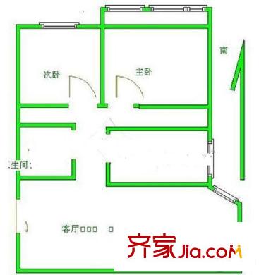 三重星都心戶型圖2室2廳 戶型圖 2室2廳1衛(wèi)1廚