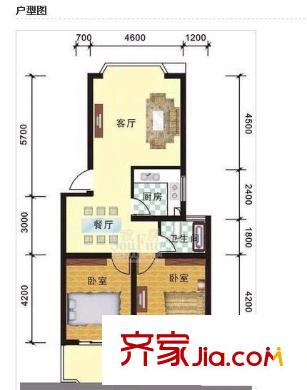 華麗家族戶型圖2室2廳1衛(wèi)1廚  戶型圖 2室2廳1衛(wèi)1廚
