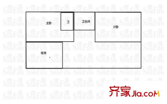 鑫湘佳園戶型圖3室2廳2衛(wèi)1廚  戶型圖 3室2廳2衛(wèi)1廚