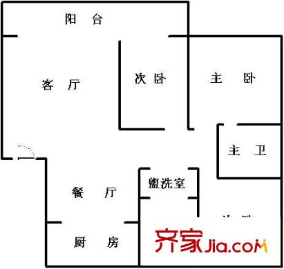 泰禹彩云之翼戶型圖3室2廳 戶型圖 3室2廳2衛(wèi)1廚