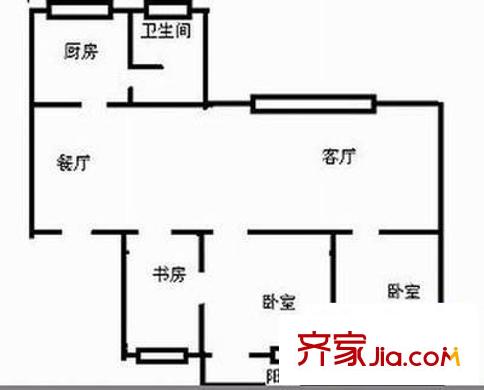 涂家沖社區(qū)戶型圖3室2廳1衛(wèi)1廚  戶型圖 3室2廳1衛(wèi)1廚