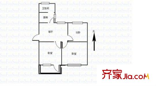 涂家沖社區(qū)戶型圖3室2廳1衛(wèi)1廚  戶型圖 3室2廳1衛(wèi)1廚