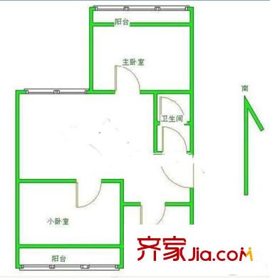 三重星都心戶型圖2室2廳 戶型圖 2室2廳1衛(wèi)1廚