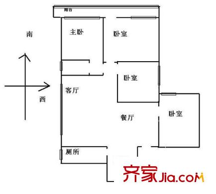 華麗家族戶型圖4室2廳2衛(wèi)1廚 戶型圖 4室2廳2衛(wèi)1廚