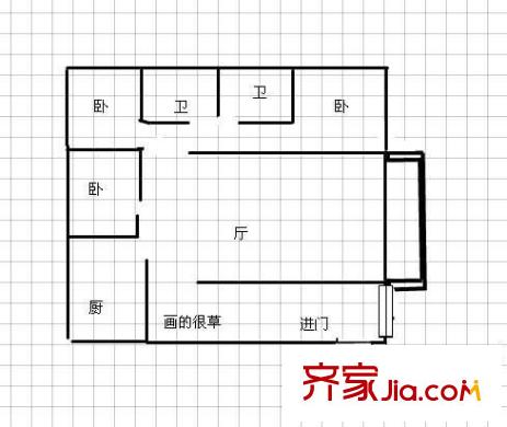 望興景園戶型圖3室2廳2衛(wèi)1廚  戶型圖 3室2廳2衛(wèi)1廚