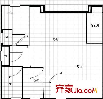 望興景園戶型圖4室2廳2衛(wèi)1廚 戶型圖 4室2廳2衛(wèi)1廚