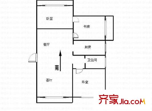 鑫湘佳園戶型圖3室2廳2衛(wèi)1廚  戶型圖 3室2廳2衛(wèi)1廚