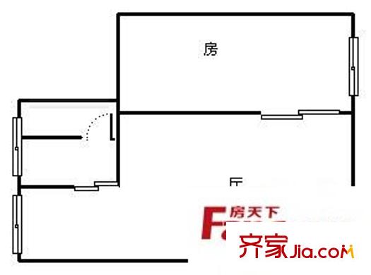 長(zhǎng)坡社區(qū)戶(hù)型圖1室1廳1衛(wèi)1廚 戶(hù)型圖 1室1廳1衛(wèi)1廚