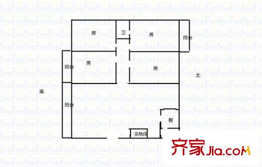 新華聯(lián)家園戶型圖4室2廳2衛(wèi)1廚 戶型圖 4室2廳2衛(wèi)1廚
