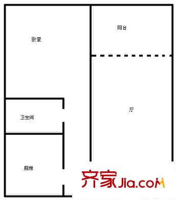 高升金典商務樓戶型圖1室1廳1衛(wèi)1廚  戶型圖 1室1廳1衛(wèi)1廚
