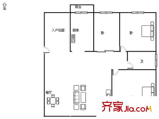 榮鑫家園戶型圖3室2廳 戶型圖 3室2廳1衛(wèi)1廚
