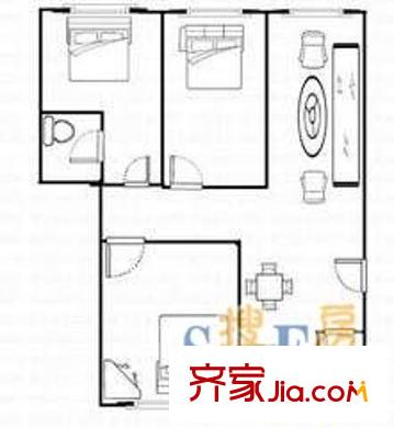 香樟雅郡戶型圖3室2廳 戶型圖 3室2廳2衛(wèi)1廚