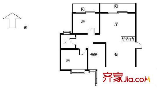 望興景園戶型圖3室2廳1衛(wèi)1廚  戶型圖 3室2廳1衛(wèi)1廚