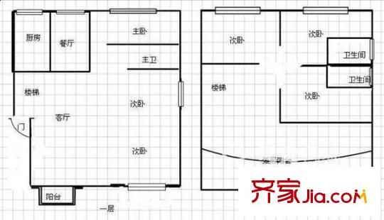 聯(lián)通小區(qū)戶型圖6室3廳 戶型圖 6室3廳3衛(wèi)1廚