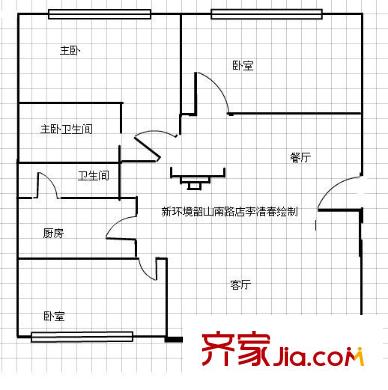 湘林小區(qū)戶型圖3室2廳  戶型圖 3室2廳2衛(wèi)1廚