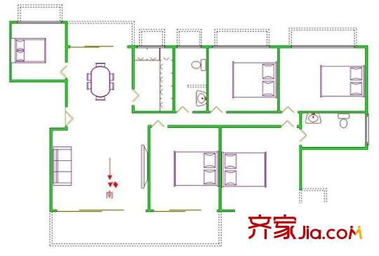 湘林小區(qū)戶型圖5室2廳 戶型圖 5室2廳2衛(wèi)1廚