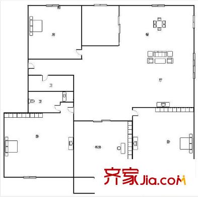 泉塘小區(qū)戶型圖3室2廳2衛(wèi)1廚 戶型圖 3室2廳2衛(wèi)1廚