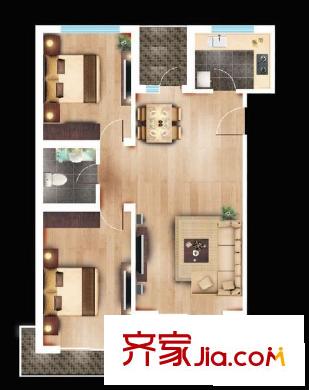 長(zhǎng)坡社區(qū)戶(hù)型圖2室1廳1衛(wèi)1廚 戶(hù)型圖 2室1廳1衛(wèi)1廚