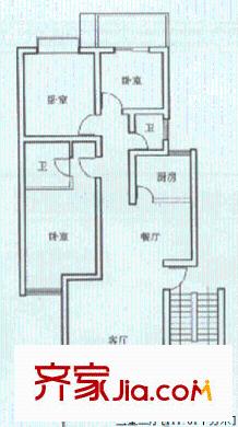 金帆小區(qū)戶型圖3室2廳2衛(wèi)1廚