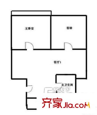 左岸右岸戶型圖2室1廳1衛(wèi)1廚   戶型圖 2室1廳1衛(wèi)1廚