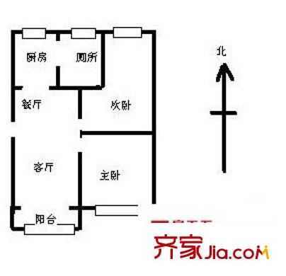 翡翠林居戶型圖2室2廳1衛(wèi)1廚  戶型圖 2室2廳1衛(wèi)1廚