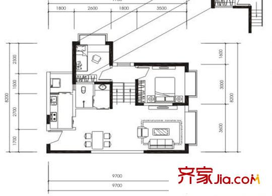 愿景童話里戶型圖3室2廳 戶型圖 3室2廳2衛(wèi)1廚