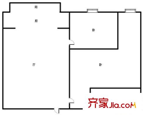 楚天家園戶型圖2室2廳1衛(wèi)1廚  戶型圖 2室2廳1衛(wèi)1廚