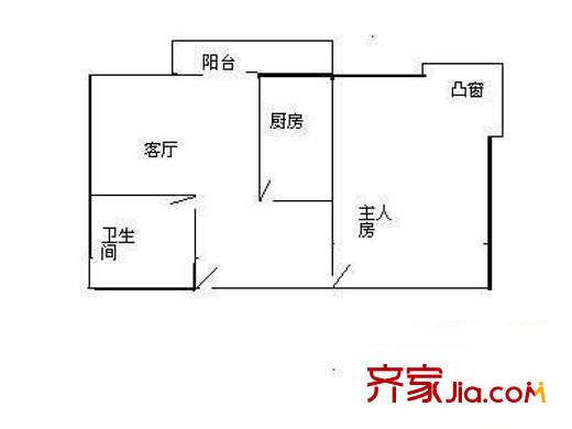 BOBO國際戶型圖1室1廳1衛(wèi)1廚  戶型圖 1室1廳1衛(wèi)1廚