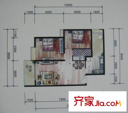 金領(lǐng)家族戶型圖2室2廳 戶型圖 2室2廳1衛(wèi)1廚