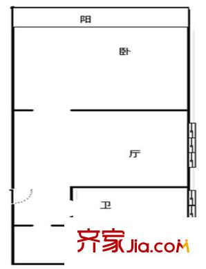 圣力華苑戶(hù)型圖1室1廳 戶(hù)型圖 1室1廳1衛(wèi)1廚