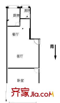 金帆小區(qū)戶型圖1室1廳1衛(wèi)1廚 戶型圖 1室1廳1衛(wèi)1廚