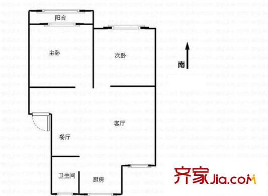 湘繡城戶型圖2室2廳1衛(wèi)1廚  戶型圖 2室2廳1衛(wèi)1廚