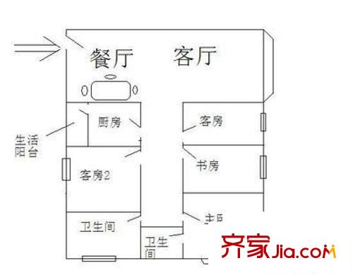 楚天家園戶型圖4室2廳2衛(wèi)1廚  戶型圖 4室2廳2衛(wèi)1廚
