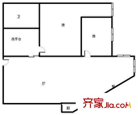 楚天家園戶型圖2室2廳1衛(wèi)1廚  戶型圖 2室2廳1衛(wèi)1廚