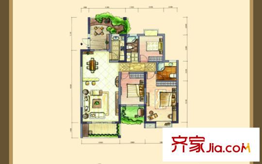 星城榮域戶型圖A3、A5戶型 3室2廳2衛(wèi)