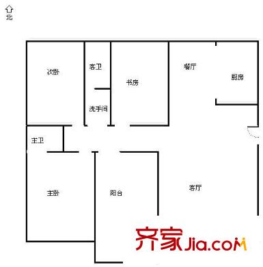 圓夢完美生活戶型圖3室2廳2衛(wèi)1廚  戶型圖 3室2廳2衛(wèi)1廚