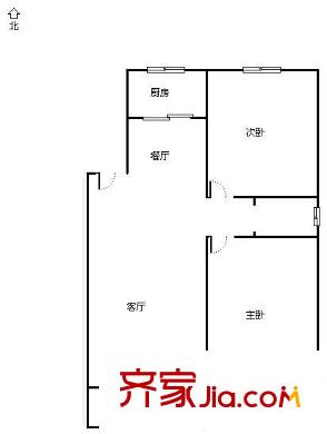 湘繡城戶型圖2室2廳1衛(wèi)1廚  戶型圖 2室2廳1衛(wèi)1廚